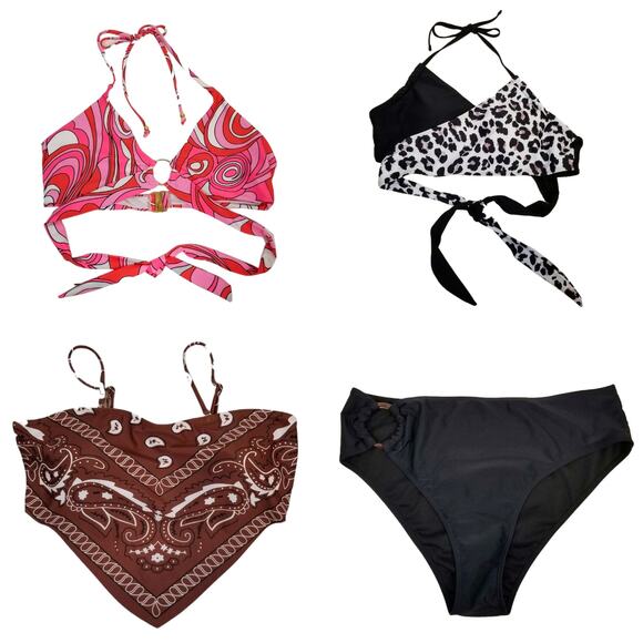 Shein 4 Piece Swimsuit Bikini Pieces Size 1X - Picture 1 of 10